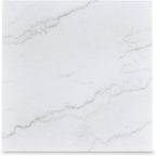 Signature Design by Ashley Square Marble End Table, 24 in, Grayish Brown