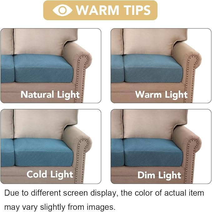 H.VERSAILTEX Super Stretch Couch Cushion Covers Sofa Cushion Slipcovers - Image 3