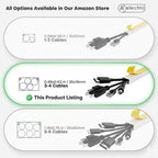 Cord Cover Full Kit, 26ft/315in Self-Adhesive Cable Raceway, 20 Snap-On Channels, Wire Hider for TV, HDMI & Speaker Cables, Includes Connectors & Corners, Paintable Cable Management, White