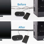 10FT Cable Management Sleeve EZ Cord Bundler 1" Diameter w/Zip Clip Zipper Wire Wrap Cord Organizer Cable Tube Hider Flexible & Expandable Home & Office Wire Concealer for PC TV Computer Cinema