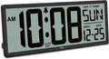 WallarGe 14.5'' Large Digital Wall Clock Battery Operated