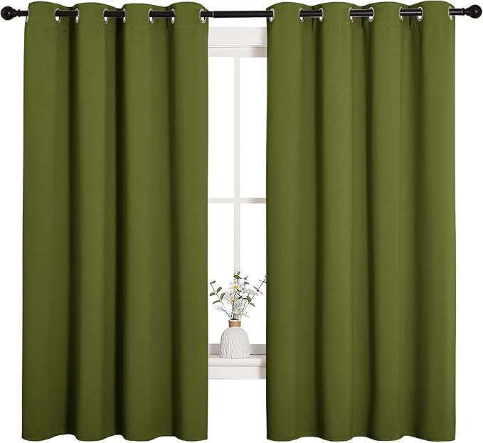 NICETOWN Bedroom Curtain Panels Blackout Draperies, Thermal Insulated Solid - Image 2