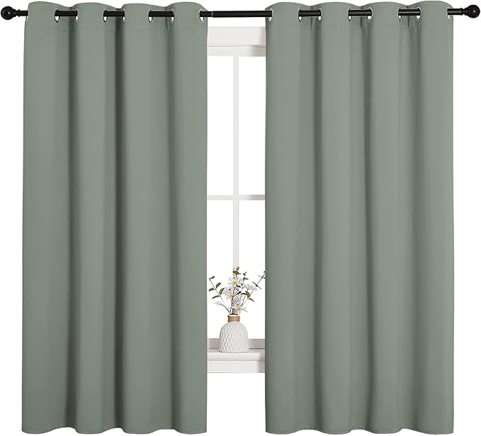 NICETOWN Bedroom Curtain Panels Blackout Draperies, Thermal Insulated Solid - Image 2