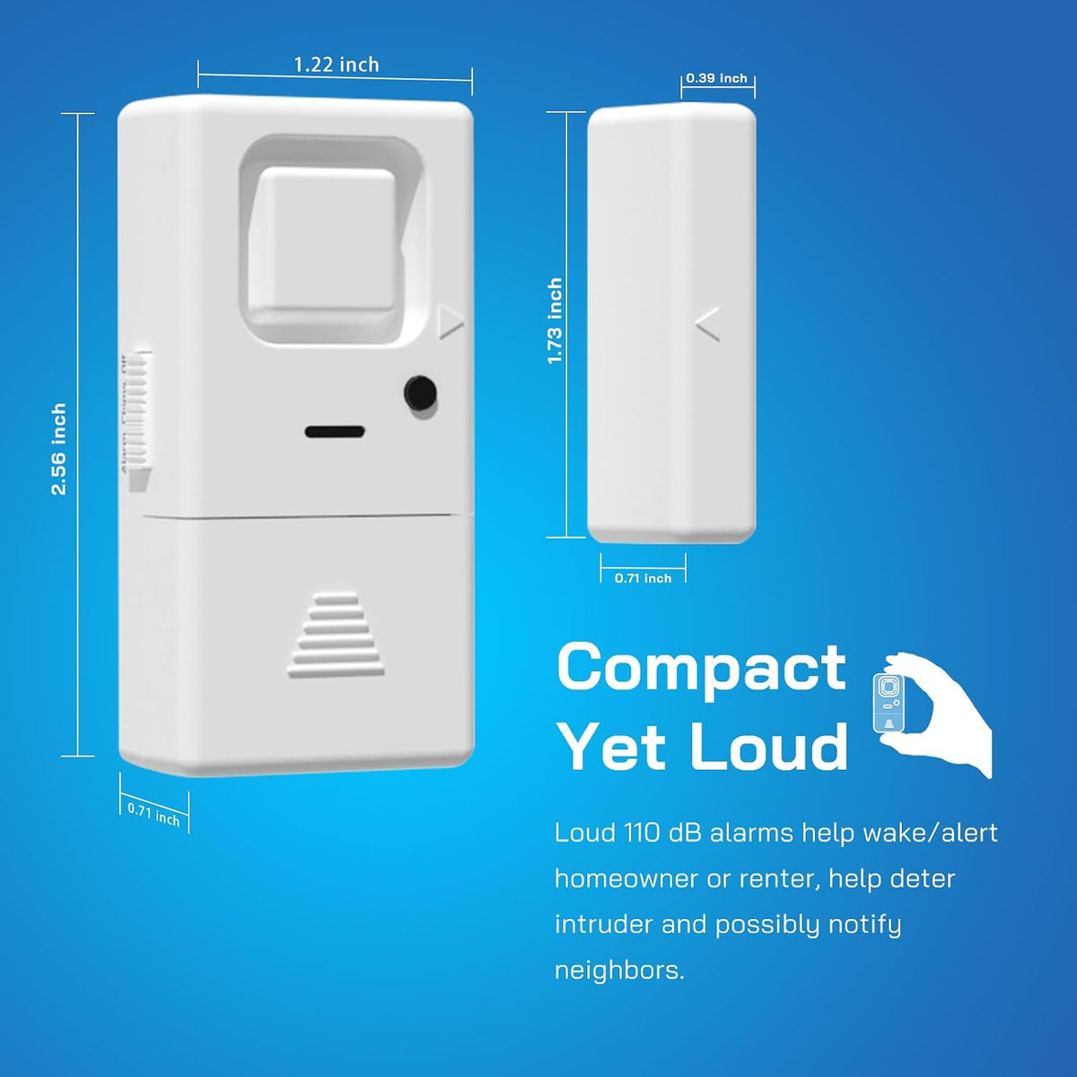 Door Window Alarms -10 Pack - Adjustable Volume, Chime/Alarm, Wireless, Door Window Alarm Sensor for Home Security, Kids Safety, Door Open Alert Security Alarm for Home, Apartment and more, by Rosmila