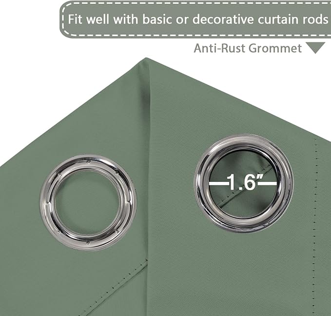 H.VERSAILTEX Blackout Patio Curtains 100 x 96 Inches - Image 3