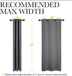 NICETOWN Grey Blackout Curtain Panels - Image 7