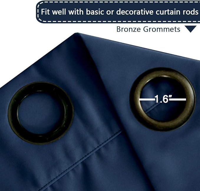 H.VERSAILTEX Blackout Patio Curtains 100 x 96 Inches - Image 3