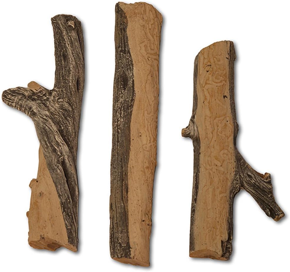 Midwest Hearth Deluxe Decorative Branch and Twig Set | Cast from Real Logs and Hand Painted in USA (Driftwood 5-Piece)
