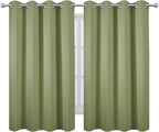 LEMOMO Blackout Curtains 66 x 54 Inch Long Sage Green Curtains Set of 2 Panels - Image 2