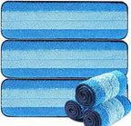 MR. SCRUB 6 Pack Microfiber Cleaning Pads for Bona Mop, Safe for Hardwood and Hard-Surface Floors, Reusable Microfiber Mop Pads for 18 Inch Mop, No Residue, Super-Absorbent, Over 500 Machine Washes