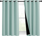 NICETOWN 100% Blackout Curtains 54 inches Long, Double-Deck Completely Blackout by NICETOWN