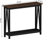 ChooChoo Farmhouse Console Table, Narrow Sofa Table for Entryway, 40 Inch