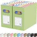 Portable Collapsible Cardboard File Box with Handle for Letter-Size