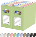 Portable Collapsible Cardboard File Box with Handle for Letter-Size
