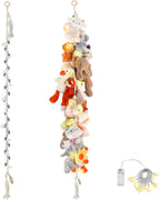 CERETIA 80" Stuffed Animal Organizer Chain, Corner Storage,Baby Blue,2pc
