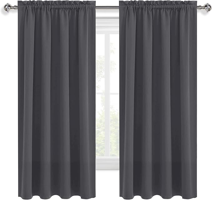 DWCN Blackout Curtains for Bedroom 72 Inch Length 2 Panels Set, Solid Thermal - Image 9
