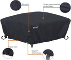 Classic Accessories Water-Resistant 36 Inch Full Coverage Square Fire Pit Cover, Patio Furniture Covers
