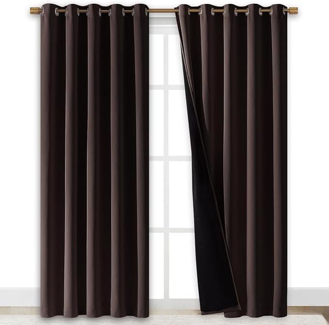 NICETOWN 100% Blackout Window Curtain Panels, Cold and Full Light Blocking - Image 2