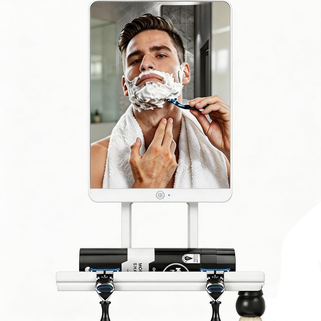 Cordless Heated Fogless Shower Mirror for Shaving (Black)