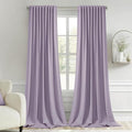 MIULEE Lilac Back Tab Blackout Curtains 108 Inch Long 2 Panels Set by MIULEE