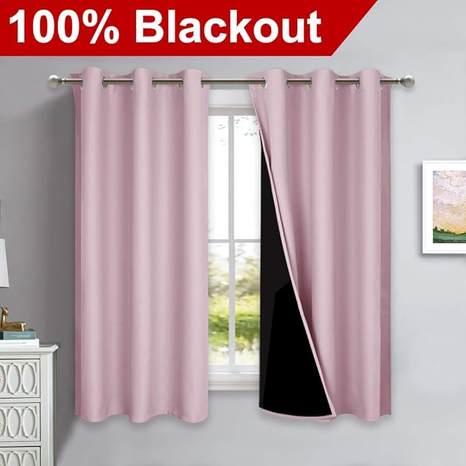 NICETOWN 100% Blackout Short Curtains - Image 2