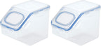 LocknLock Easy Essentials Food Storage Container and Scoop Set/Food Storage Bin Set, BPA-free/Dishwasher Safe, 4 Piece - Clear