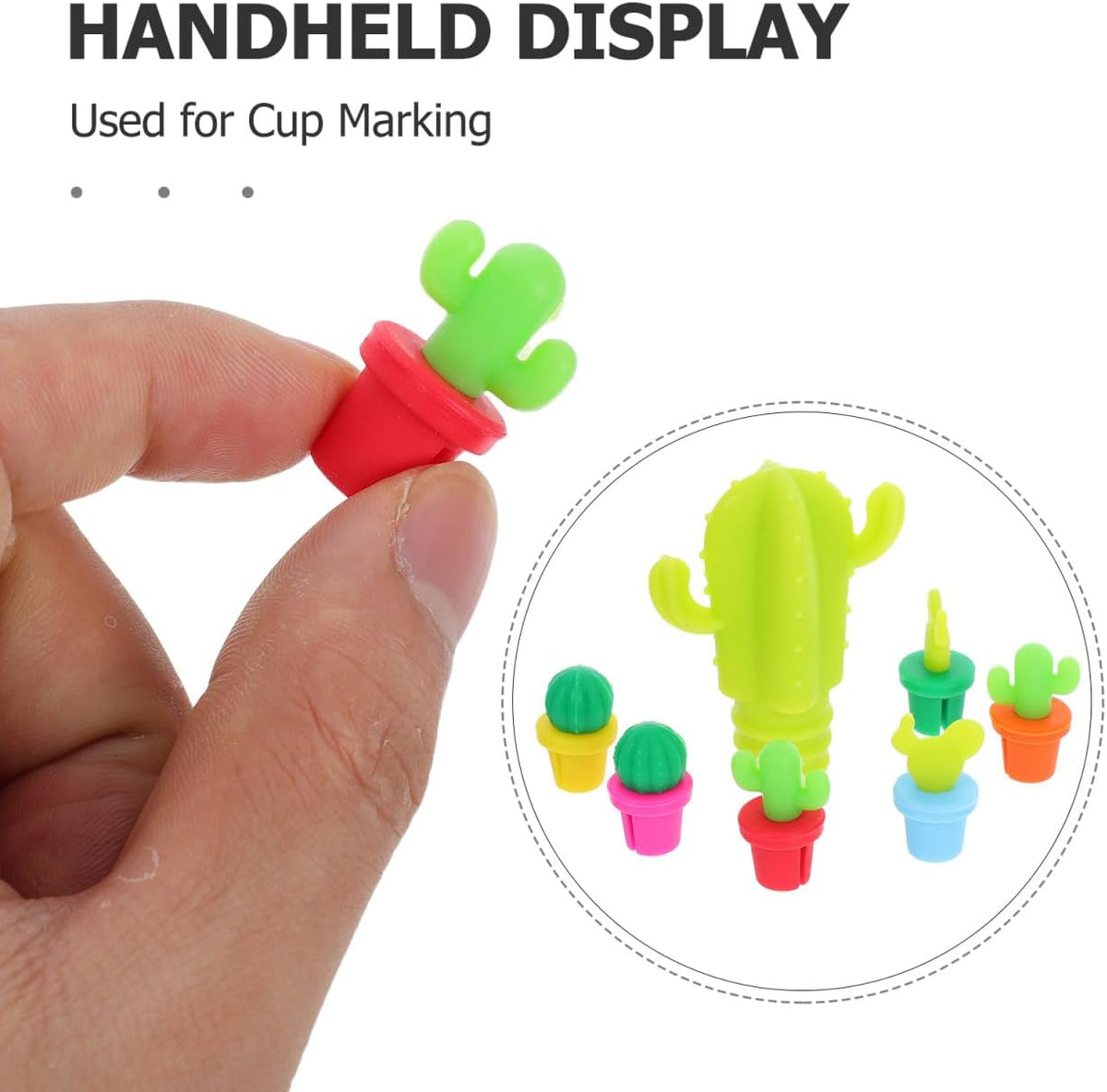DOITOOL 7 pcs Silicone Wine Stopper Cactus Shaped Wine Bottle Stopper Cork Food Grade Beverage Closures Airtight Bar Preservation Tool for Opened Bottles Reusable Dishwasher Safe
