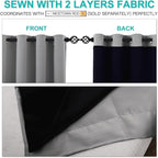NICETOWN 100% Blackout Blinds, Laundry Room Decor Window Treatment Curtains - Image 5