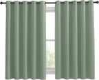 NICETOWN Thermal Insulated Greyish Green Blackout Curtains - Image 2