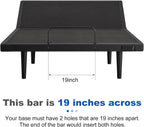 19 inches Across Mattress Retainer Bar Model 63003441 fits Tempur-Pedic Ergo，can not be Used for Lifting The Adjustable Bed!