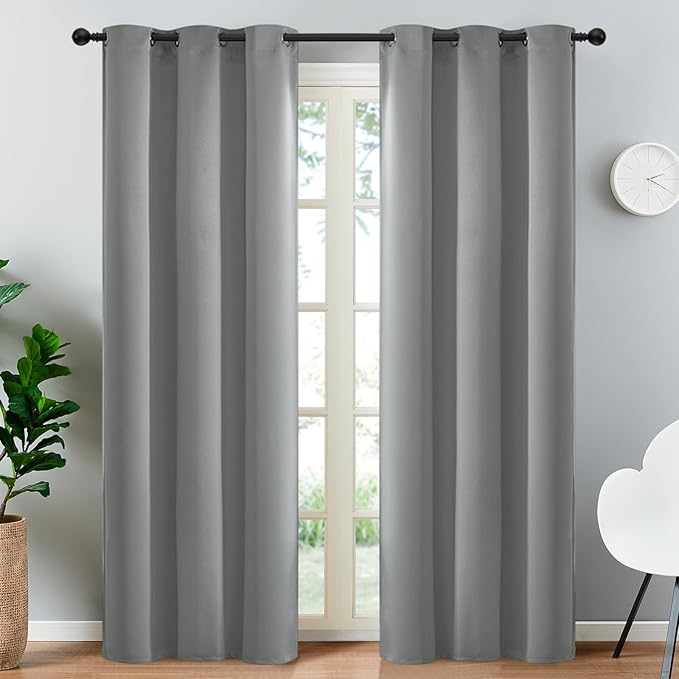 Yakamok Dove Grey Room Darking 90Inch Length 2 Panel Sets by Yakamok