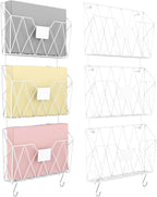 YBING Wall File Organizer, Hanging File Holder & Basket Set of 3, Black