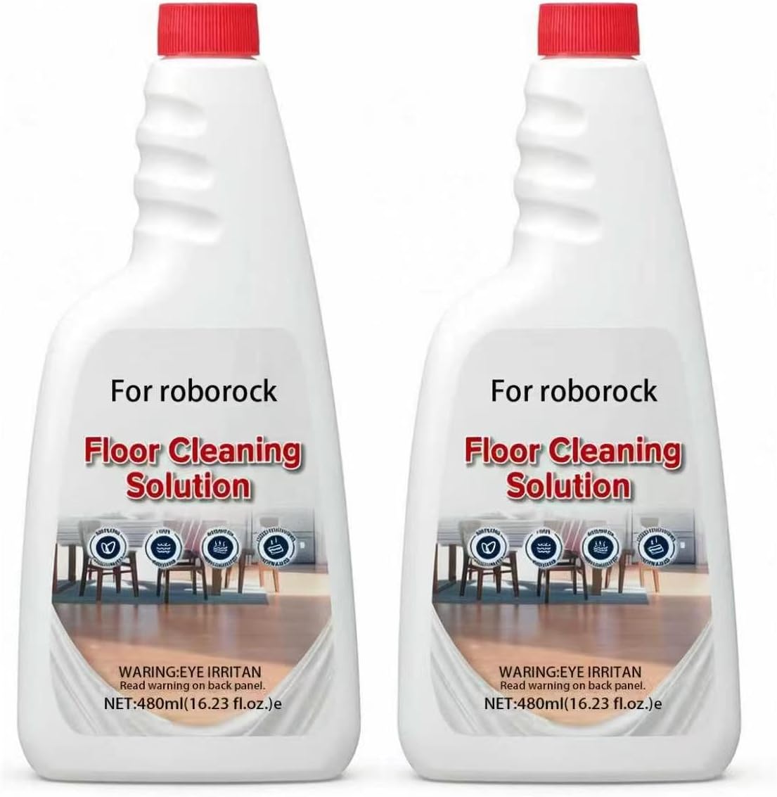 Floor Cleaning Solution Compatible With Roborock Robot Vacuum And Mop Cleaner， Deep Cleans For Multiple Hard Floors, Suitable With All Robot Vacuums With Mopping（2 Pack）