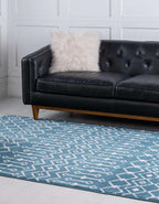 Unique Loom Moroccan Trellis Collection Area Rug - Mamounia (3' 3" x 5' 3" Rectangle Blue/Ivory)