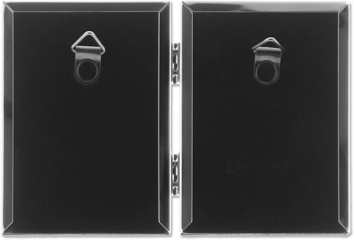 Lawrence Frames Bead Border Design, 2.5x3.5 Double, Silver