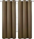 LEMOMO Brown Thermal Blackout Curtains/42 x 84 Inch/Set of 2 Panels Room - Image 2