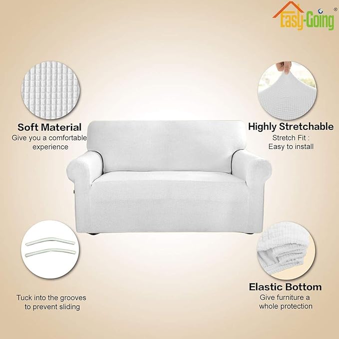 Easy-Going Stretch Loveseat Slipcover 1-Piece Sofa Cover Furniture Protector - Image 3
