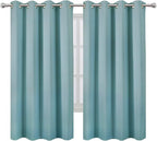 LEMOMO Stone Blue Blackout Curtains 66 x 63 Inch Length/Set of 2 Curtain - Image 2