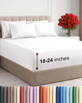 CGK Extra Deep Queen Sheet Set - 6pc Cooling Sheets - Antique White