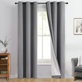 Yakamok 100% Blackout Curtain Panels 84 inches Cold and Light Blocking Drapes by Yakamok