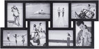 Malden 8-Opening 4x6 Collage Picture Frame, Black Plastic, Wall Mount