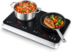 COOKTRON Portable Induction Cooktop 2 Burner, 1800W with Booster