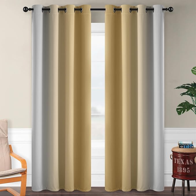 SimpleHome Ombre Room Darkening Curtains - Image 2