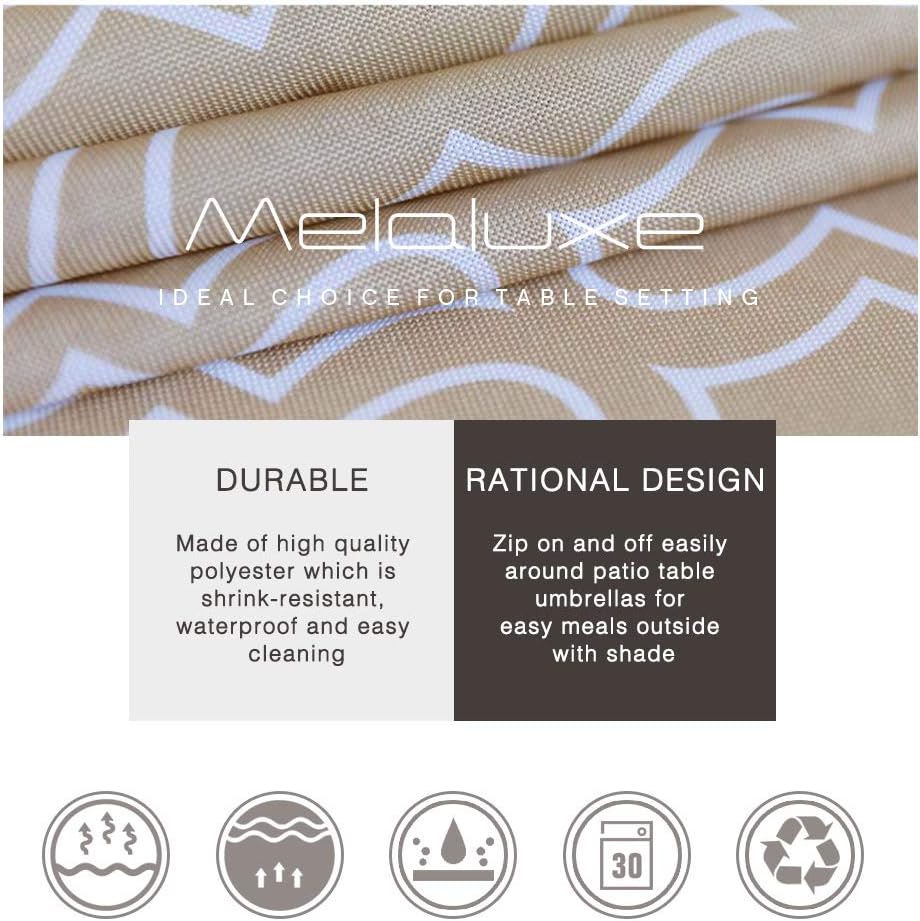 Melaluxe Outdoor Tablecloth with Umbrella Hole, 60x60 inch Square