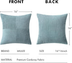MIULEE Sky Blue Decorative Throw Pillow Covers 16x16 Inch - Image 6