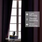 Estelar Textiler Ombre Pink and Purple Blackout Curtains 72 Inch Length 2 Panels - Image 3