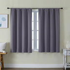 Simplebrand Ava Greyish Purple Short Blackout Curtains by Simplebrand