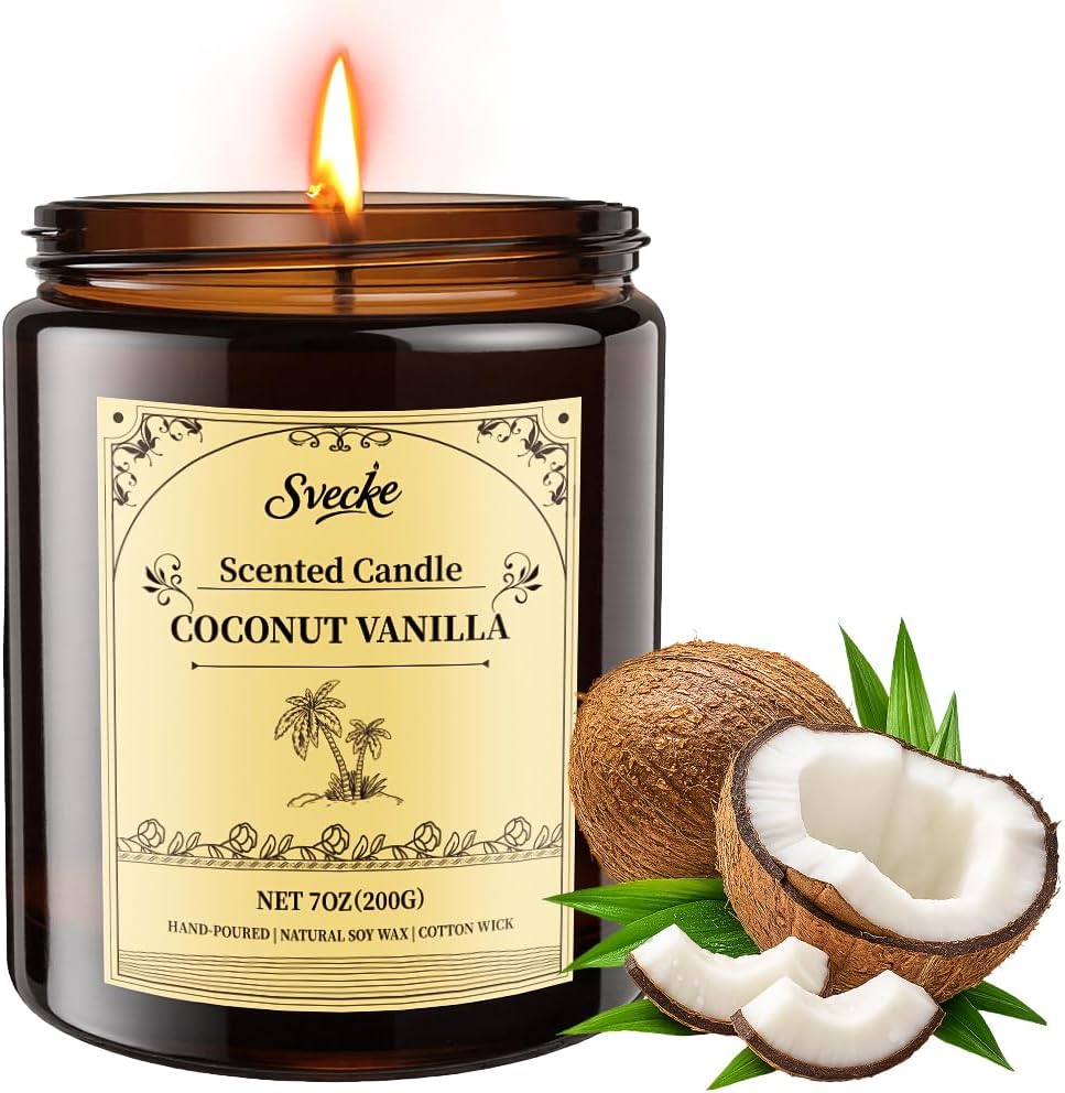 4 Pack Scented Candles, Lemon, Lavender, Sage Citrus, Fireside