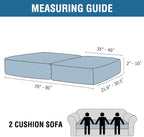 H.VERSAILTEX Velvet Stretch Couch Cushion Cover Plush Cushion Slipcover - Image 2