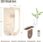 3D Textured LED Wall Art Decor for Living Room, Modern Vertical 30x60 Inch